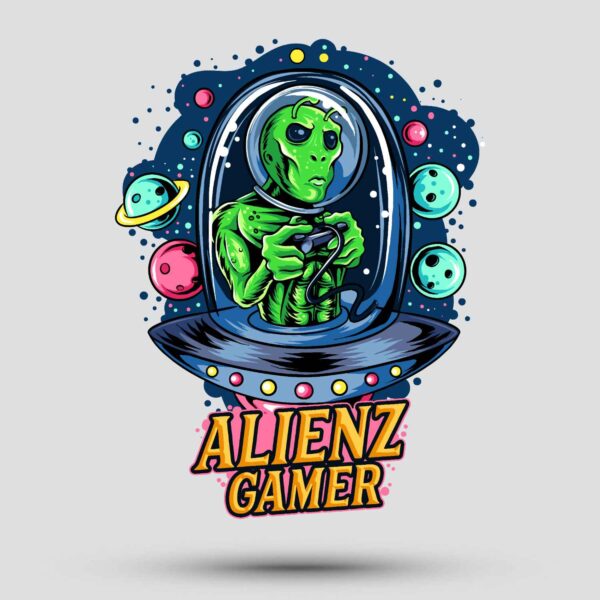 Alien Playing Game In Univers